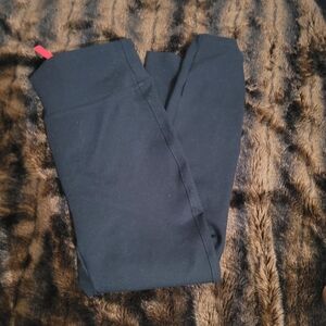 SPANX Black Leggings with Red Accent